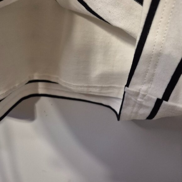 NWT Lulus Cafe Society Cream and Black Striped Shirt Dress Size XS - Picture 5 of 8